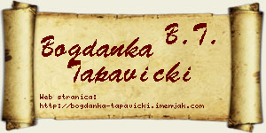 Bogdanka Tapavički vizit kartica